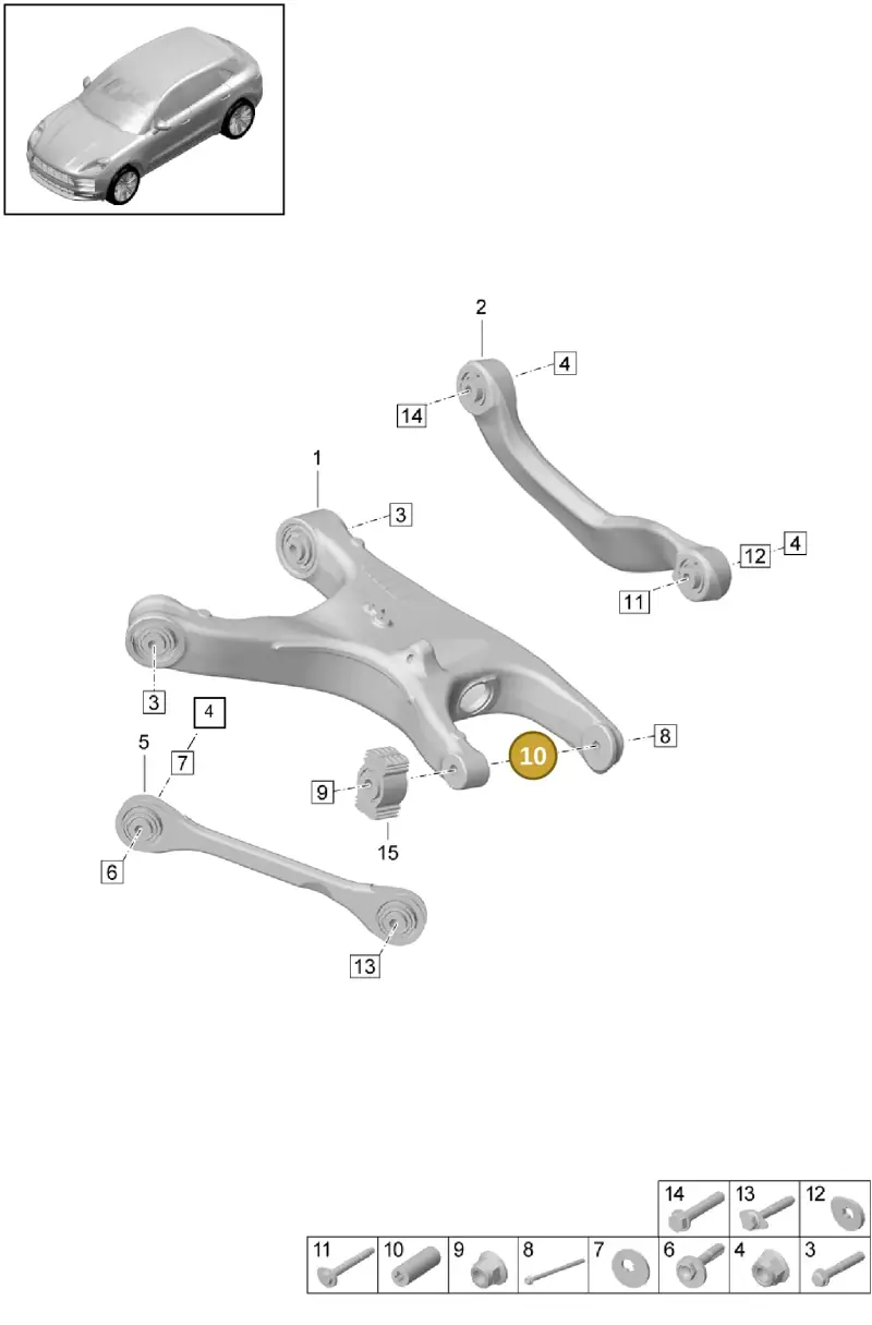 8K0505139F — Porsche Macan R4 TFSI (2018-) diagram p52501010, position 10