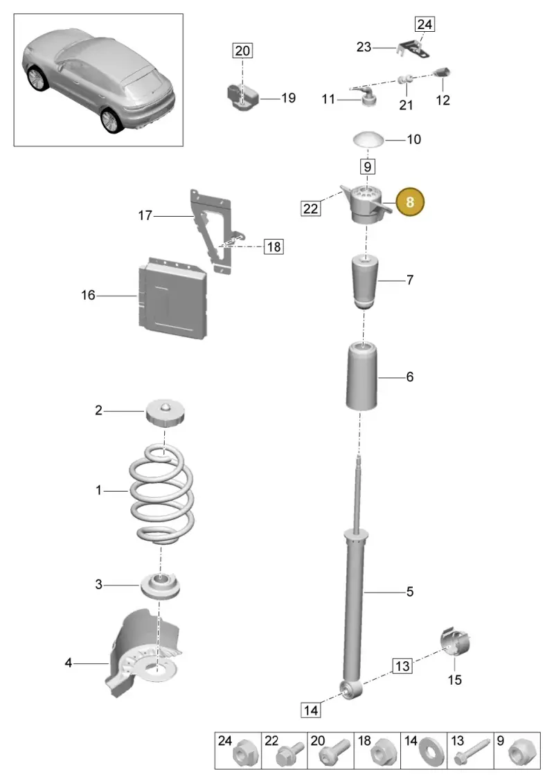8K0513353E — Porsche Macan R4 TFSI (2018-) diagram p52502000, position 8