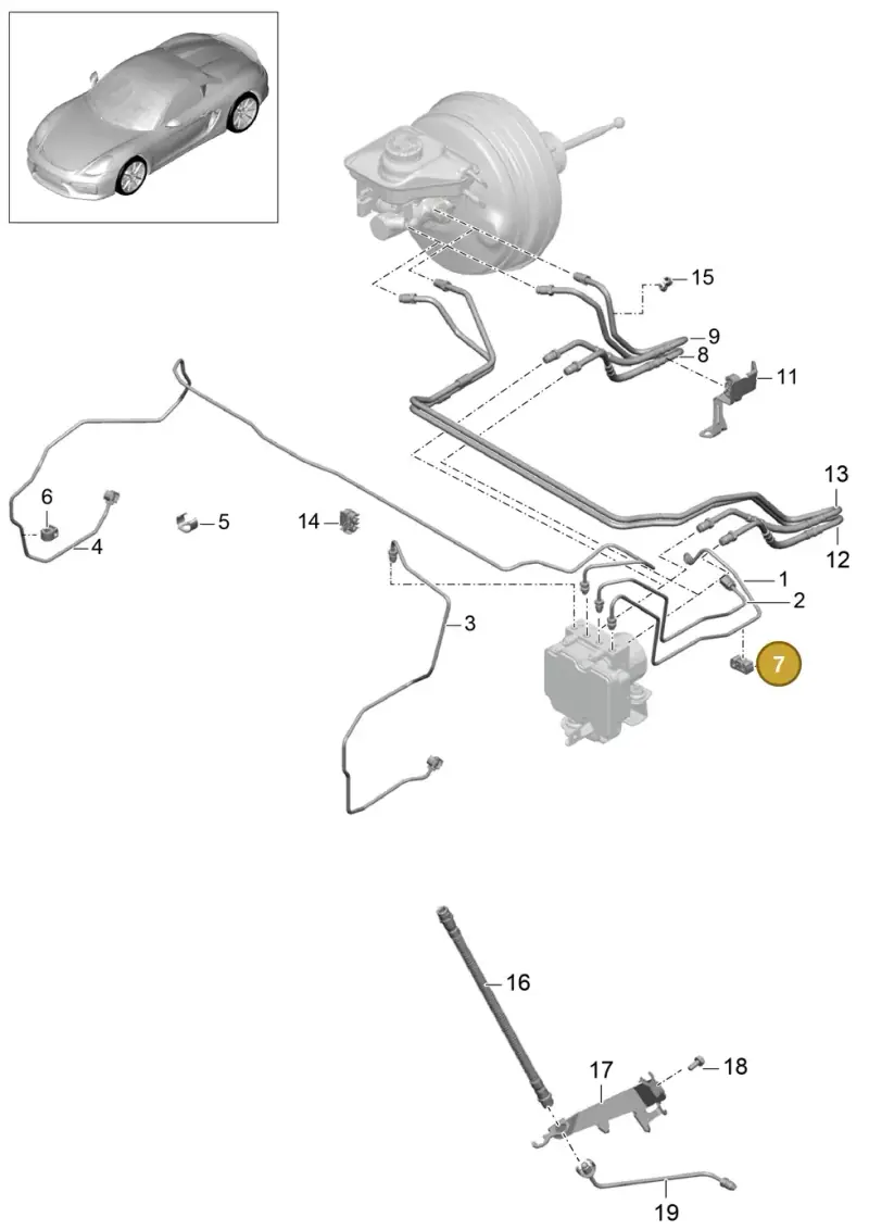8K0611797D — Porsche Boxster Spyder (2015-2016) diagram p46604005, position 7