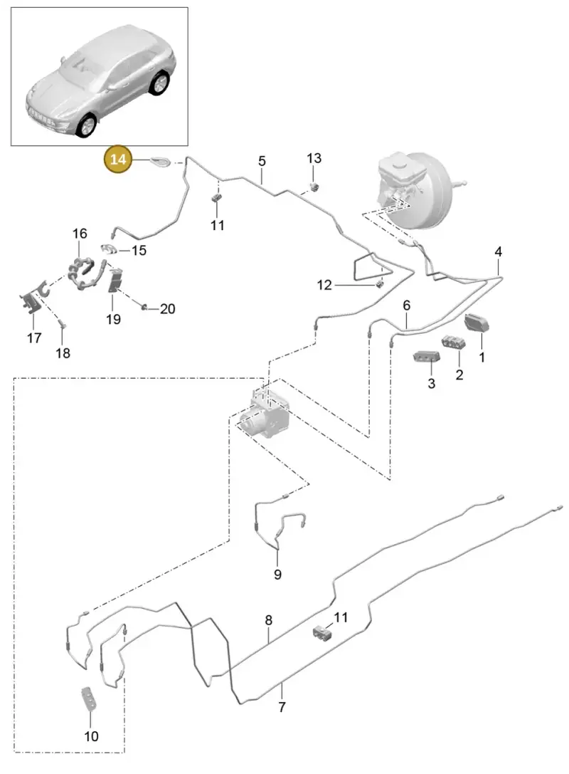 8K0614769B — Porsche Macan GTS (2013-2018) diagram p44604005, position 14
