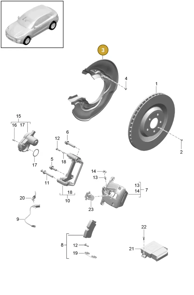 8K0615612A — Porsche Macan GTS (2013-2018) diagram p44603000, position 3