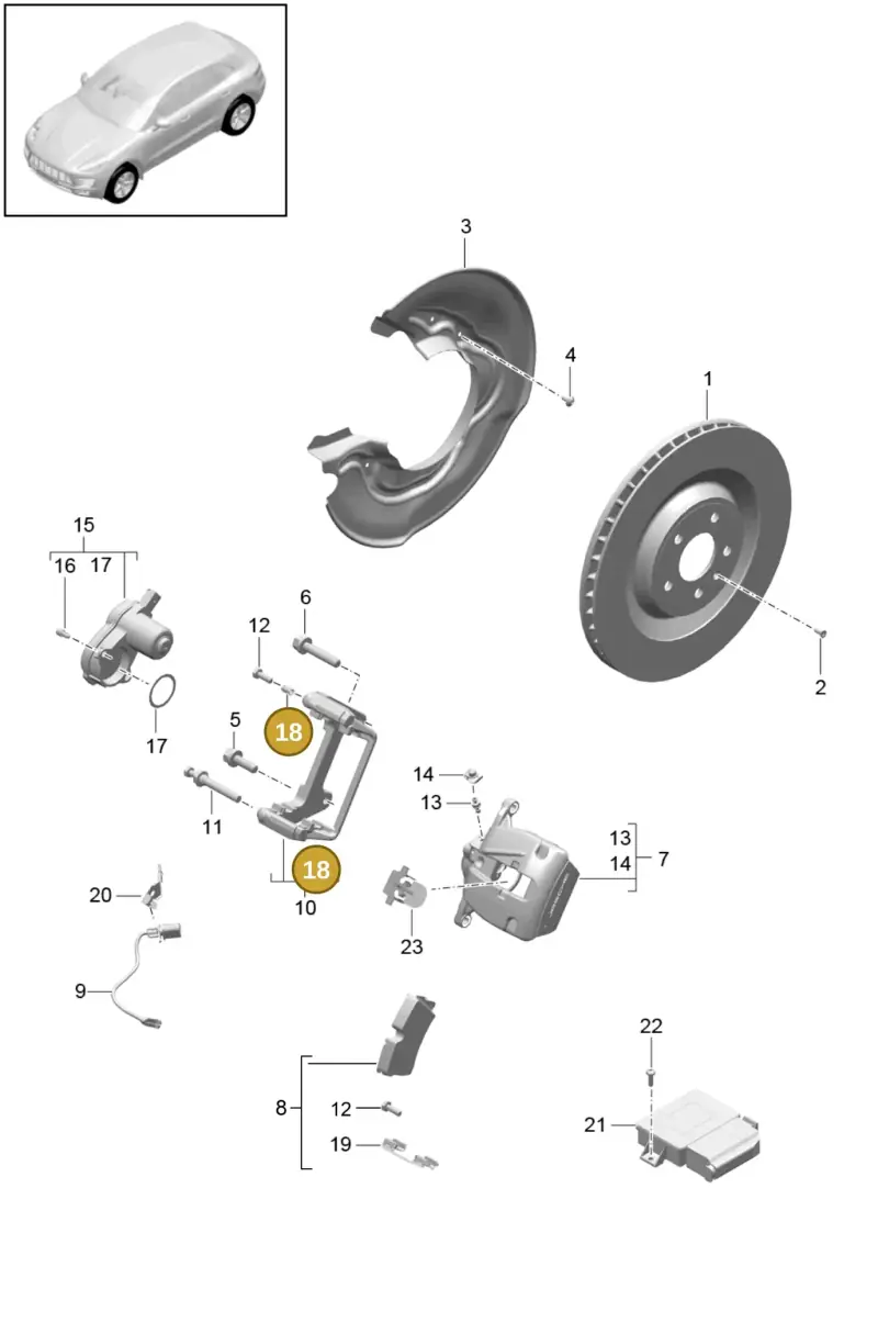 8K0698470A — Porsche Macan GTS (2013-2018) diagram p44603000, position 18