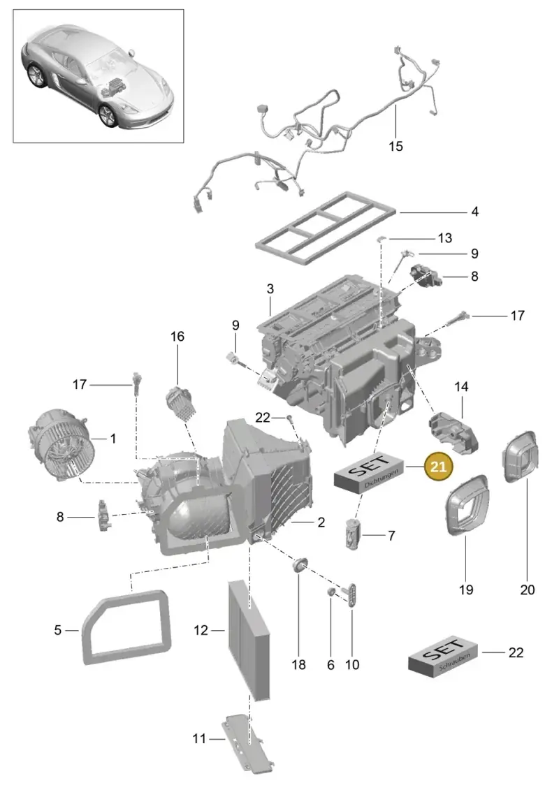 8K0820261 — Porsche Cayman (2016-) diagram p50813010, position 21