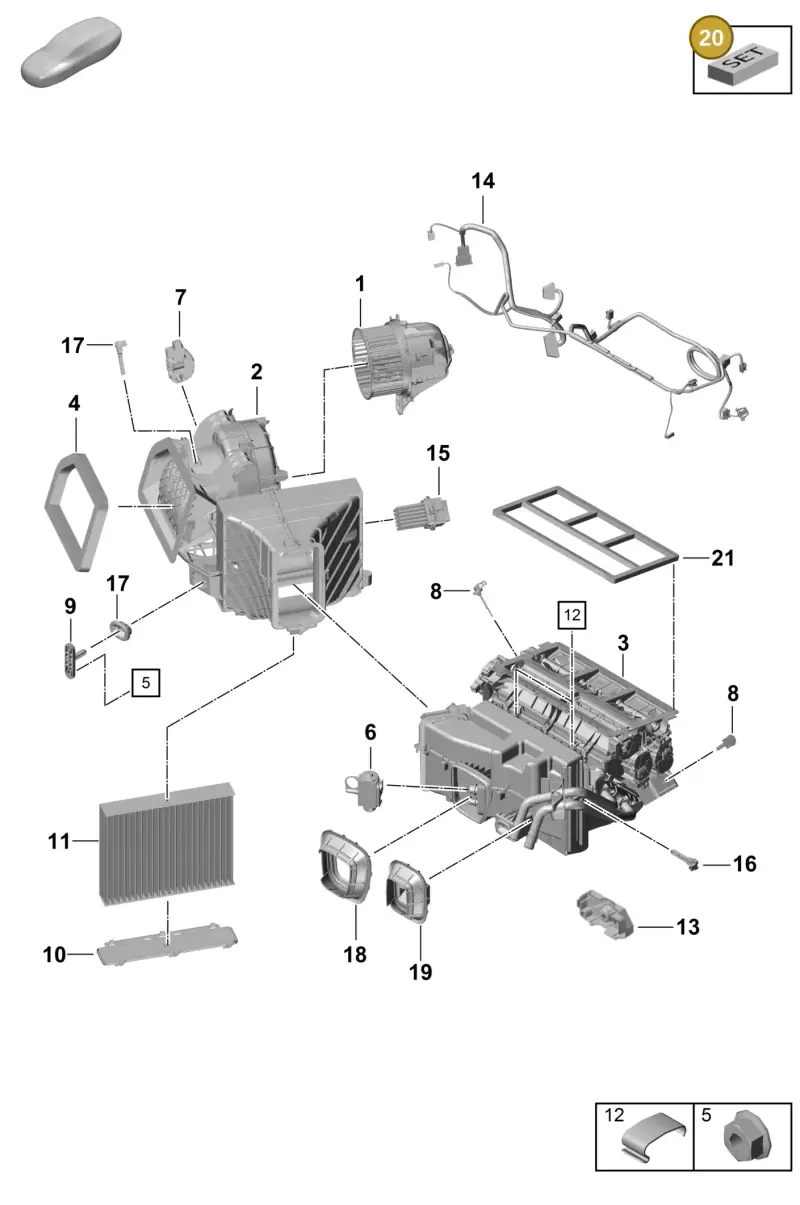 8K0820261 — Porsche Boxster Spyder (2019-) diagram p55814000, position 20