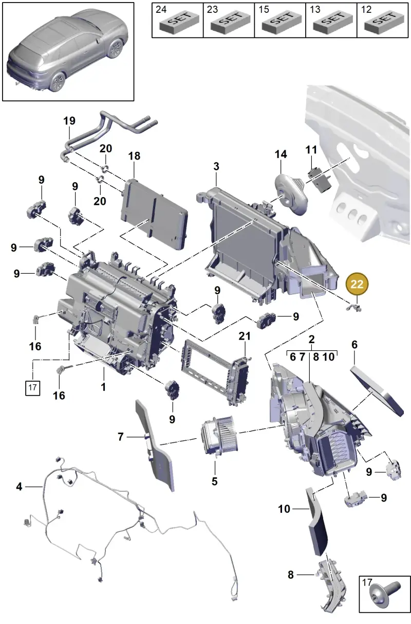 8K0820539 — Porsche Cayenne Diesel V6 (2017-2023) diagram p51814000, position 22