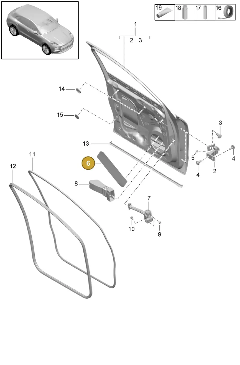 8K0837833A — Porsche Macan R4 TFSI (2018-) diagram p52000197, position 6