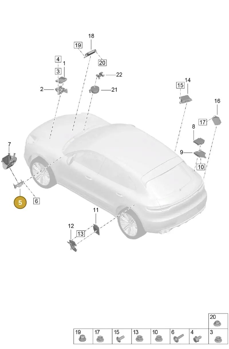 8K0907461D — Porsche Macan R4 TFSI (2018-) diagram p52000206, position 5