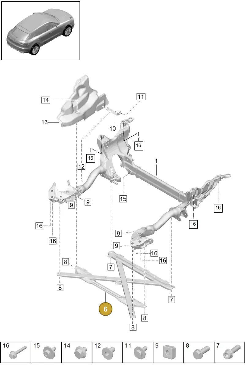8K1399345E — Porsche Macan R4 TFSI (2018-) diagram p52401000, position 6