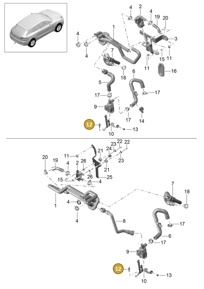 8R0122291 — Porsche Macan GTS (2013-2018) diagram p44813005, position 12