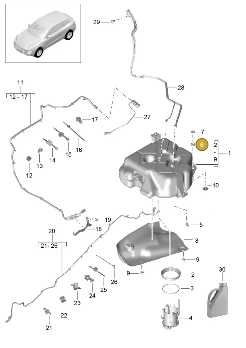 8R0201840 — Porsche Macan GTS (2013-2018) diagram p44201080, position 6
