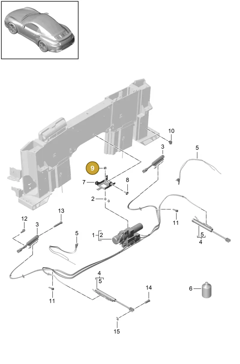 90037701001 — Porsche 911 (2016-2019) diagram p47000001, position 9