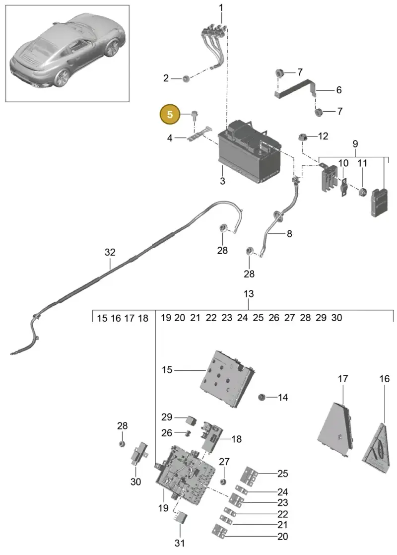 90037801701 — Porsche GT2 RS Clubsport (2013-2020) diagram p42902006, position 5