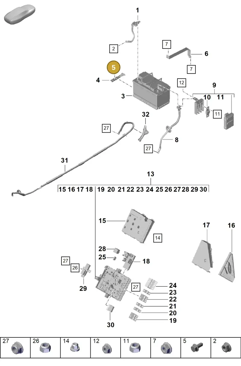 90037801701 — Porsche Boxster Spyder (2019-2020) diagram p55902060, position 5