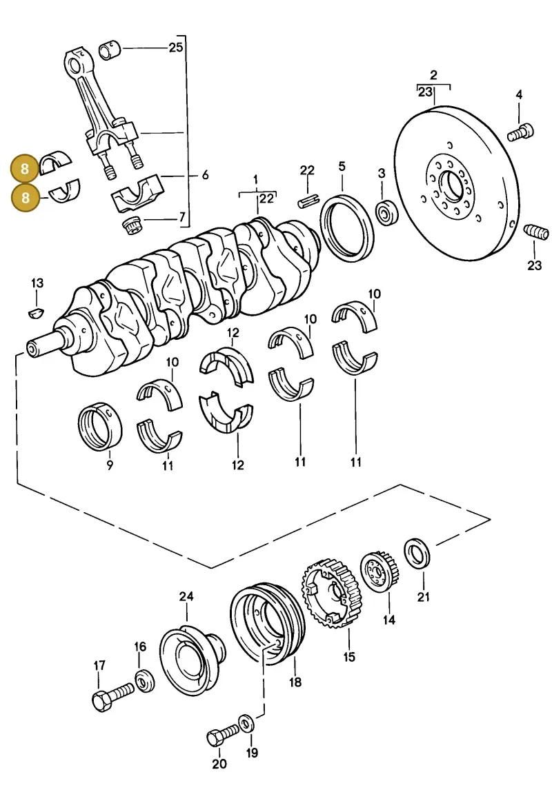 92810314352 — Porsche S Coupe (1985-1988) diagram p09102000, position 8