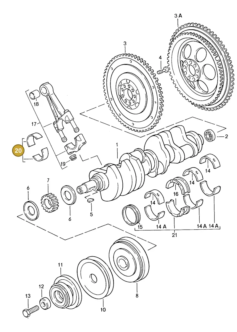 92810314357 — Porsche GT Coupe (1986-1991) diagram p11102000, position 20