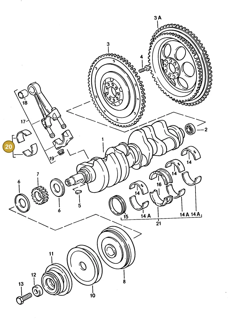 92810314357 — Porsche GTS Coupe (1991-1995) diagram p16102000, position 20