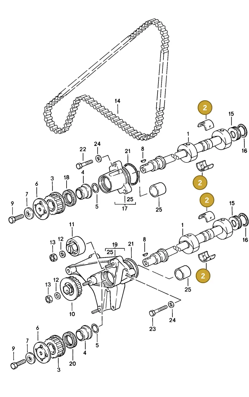 94410112110 — Porsche S Coupe (1985-1988) diagram p09103015, position 2