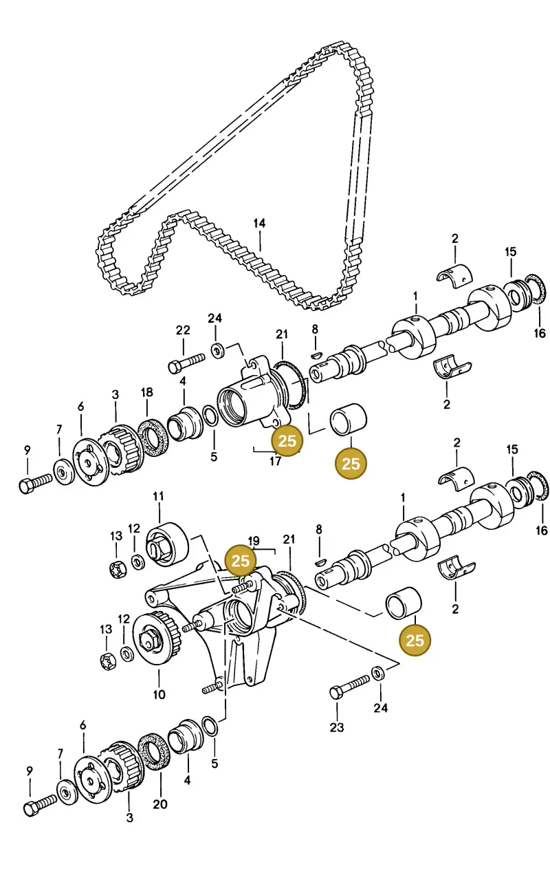 94410112502 — Porsche S Coupe (1985-1988) diagram p09103015, position 25