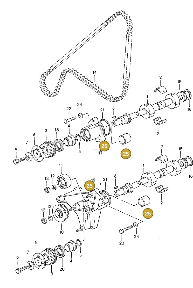94410112502 — Porsche Coupe (1988-1991) diagram p14103015, position 25