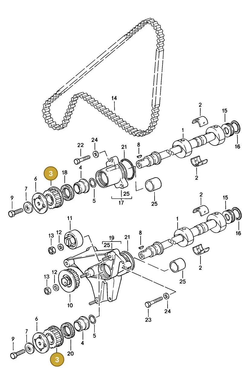 94410220504 — Porsche S Coupe (1985-1988) diagram p09103015, position 3