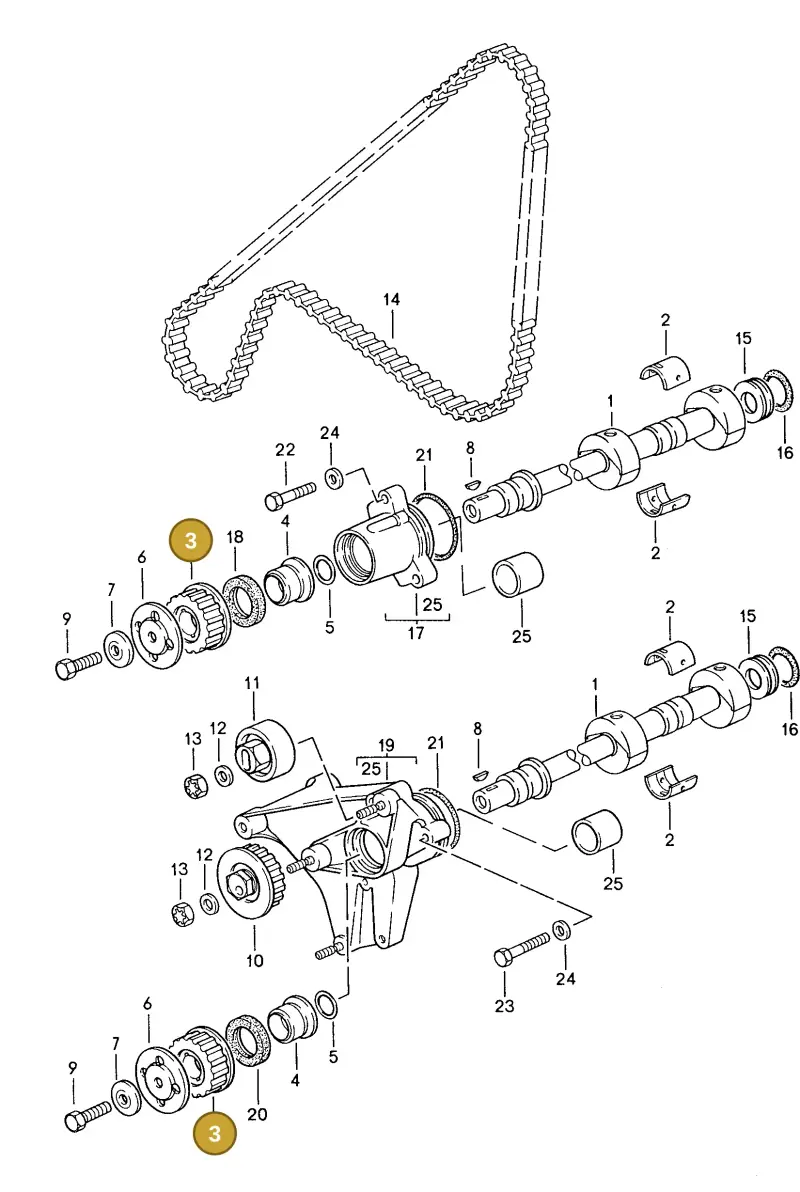 94410220504 — Porsche Coupe (1988-1991) diagram p14103015, position 3