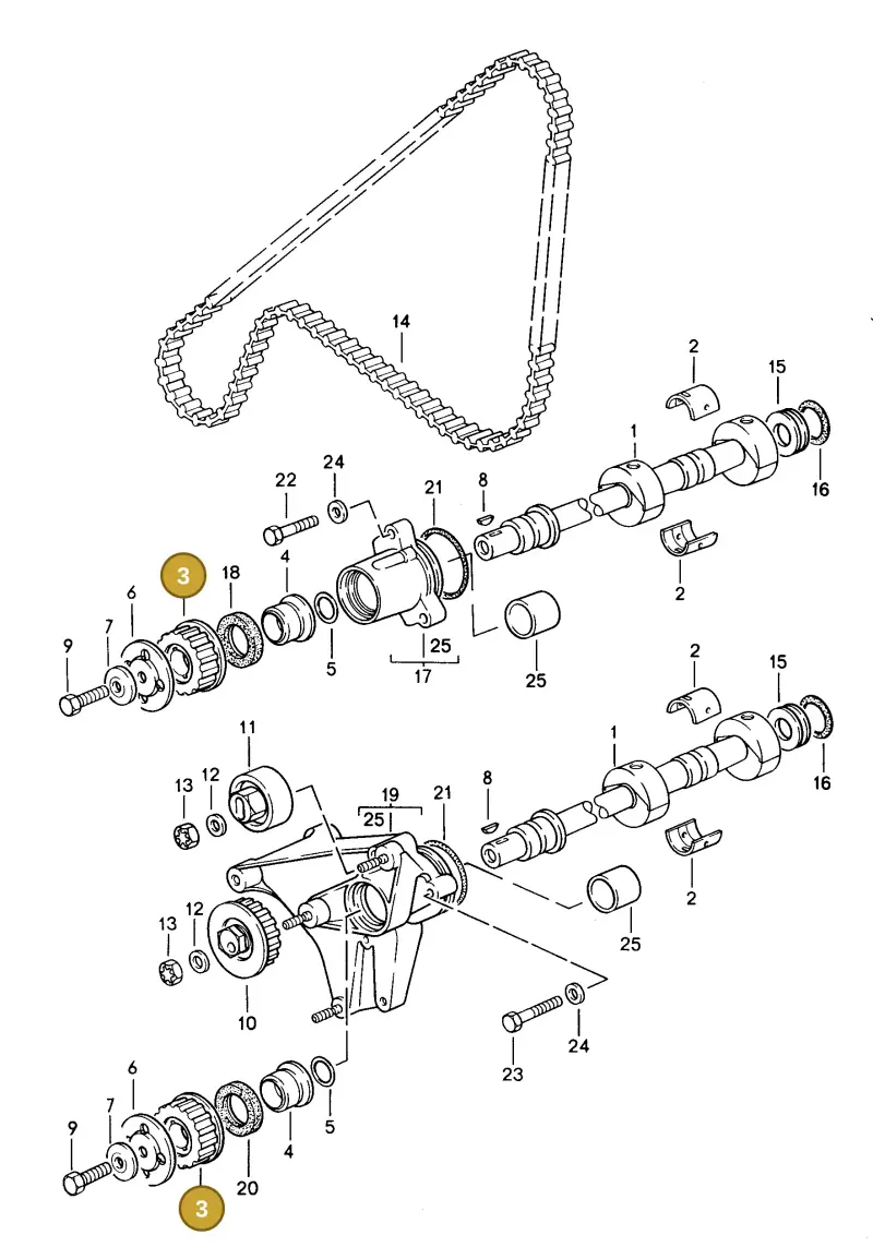 94410220504 — Porsche Coupe (1991-1995) diagram p15103015, position 3