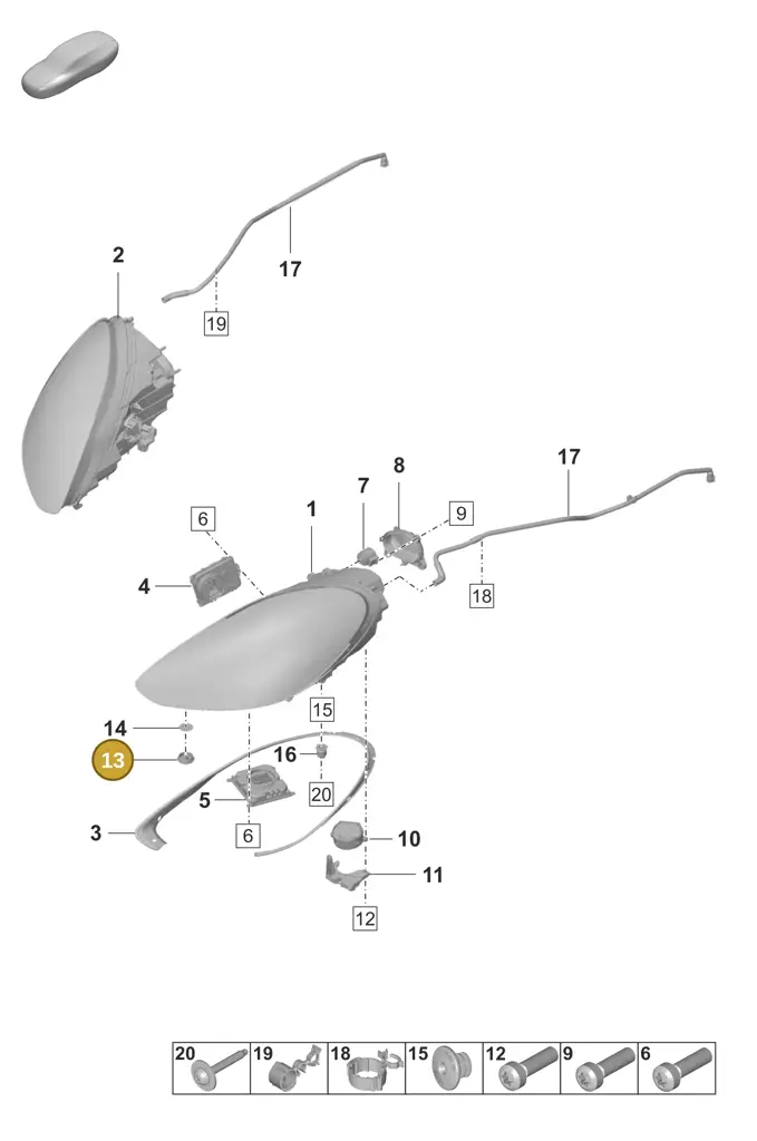 95863138500 — Porsche Panamera (2020-2023) diagram p58905000, position 13