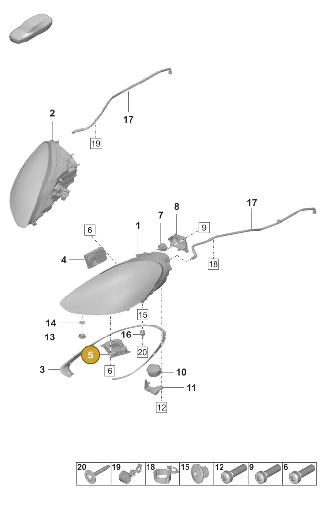 958941572C — Porsche Panamera (2020-2023) diagram p58905000, position 5