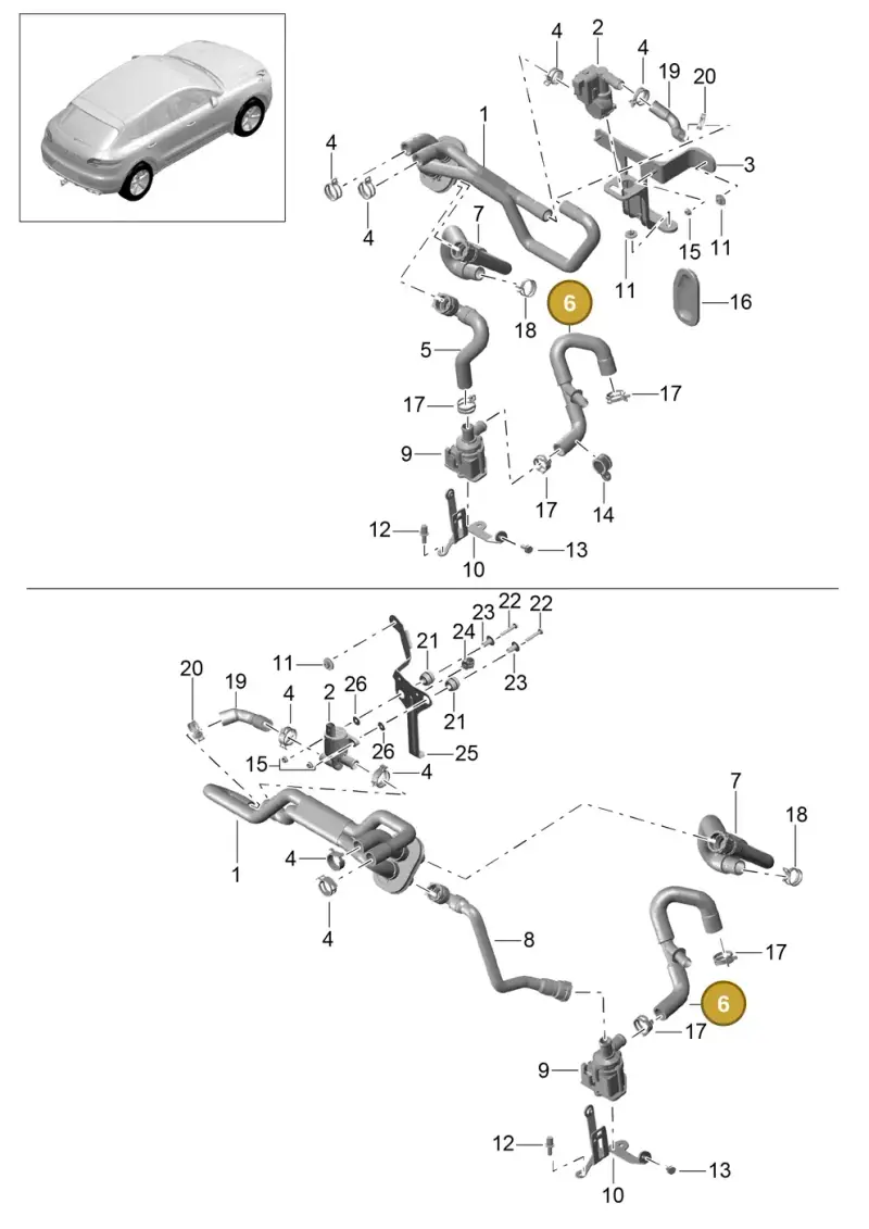 95B819350A — Porsche Macan GTS (2013-2018) diagram p44813005, position 6