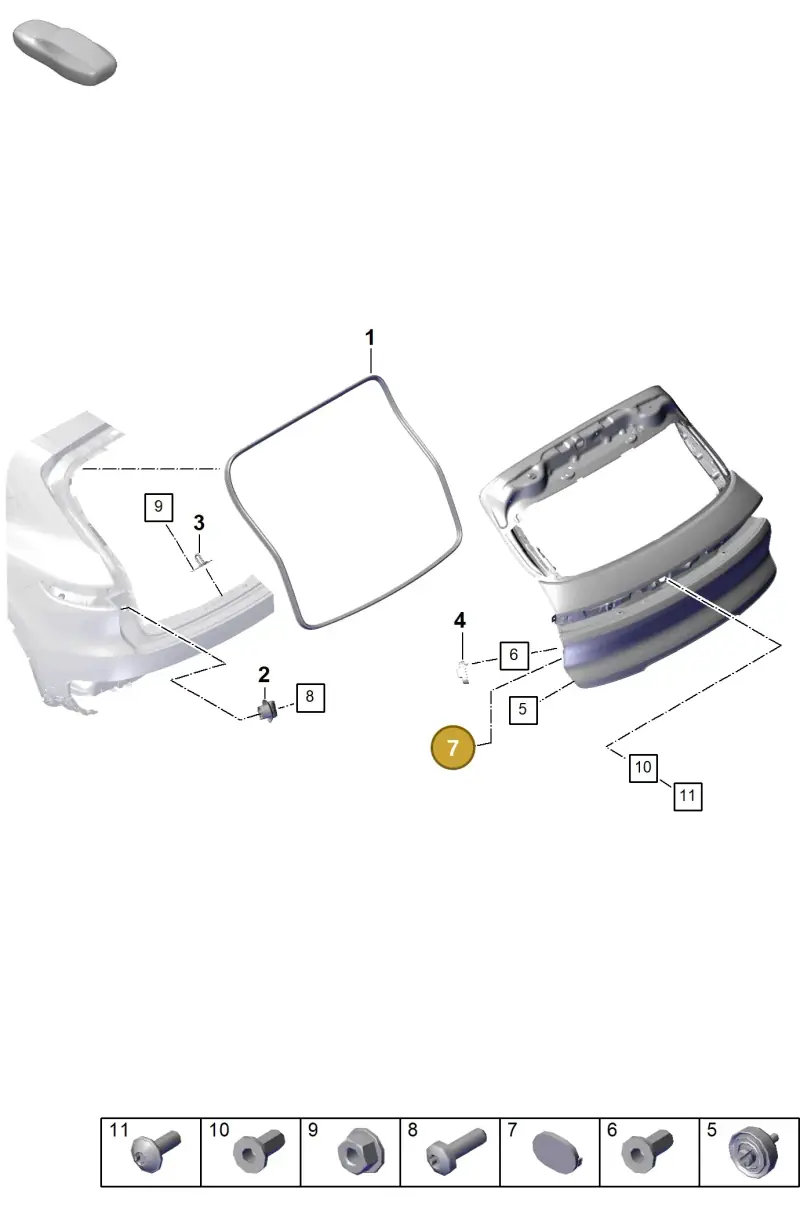 95B827751 — Porsche Cayenne Coupe (2023-2023) diagram p60803120, position 7