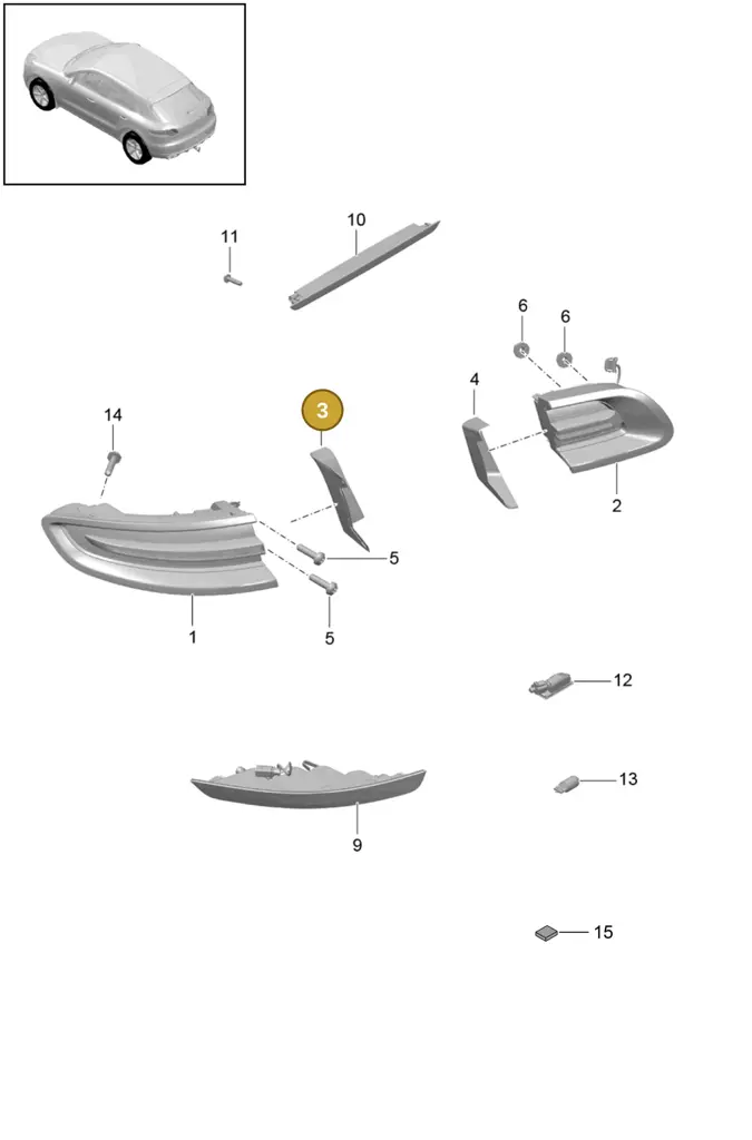 95B945312D — Porsche Macan (2013-2018) diagram p44905010, position 3