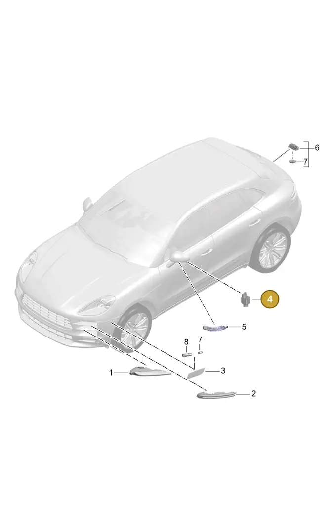 95B949133A — Porsche Macan (2018-2022) diagram p52905040, position 4