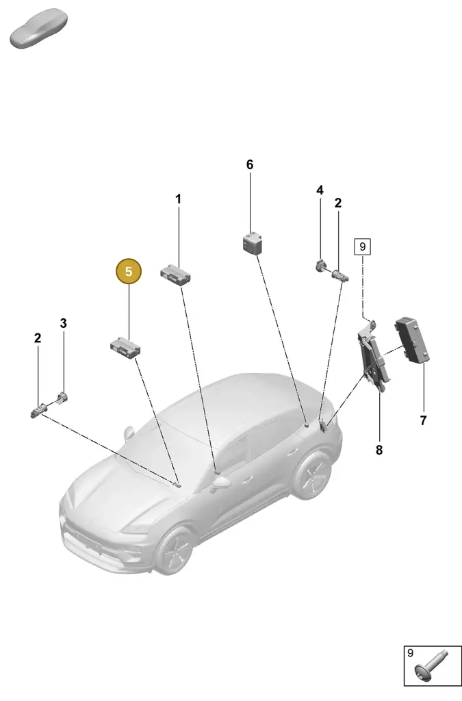 95C035700BLK — Porsche Macan (2024-2024) diagram p61905700, position 5
