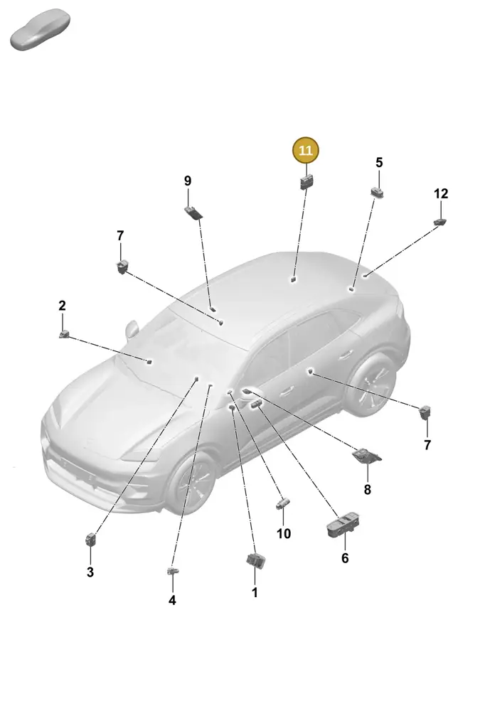 95C959511C6N3 — Porsche Macan (2024-2024) diagram p61905500, position 11