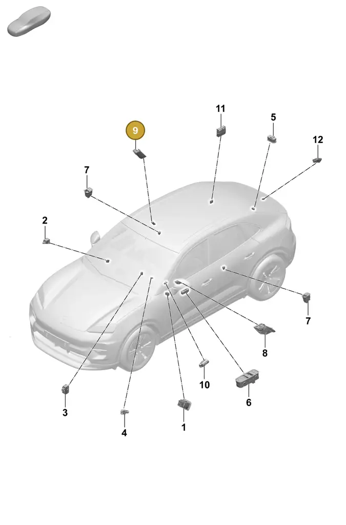 95C962128T6N3 — Porsche Macan (2024-2024) diagram p61905500, position 9