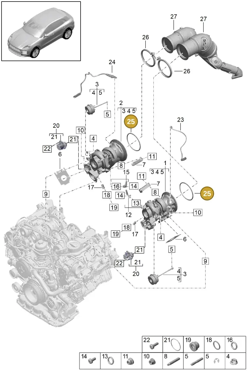 971253115B — Porsche Macan (2018-2022) diagram p52000046, position 25
