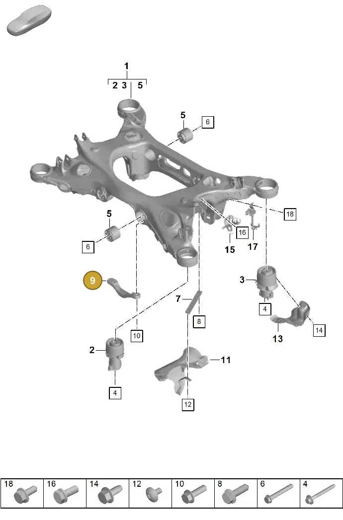 971505447 — Porsche Panamera (2023-2025) diagram p62501000, position 9