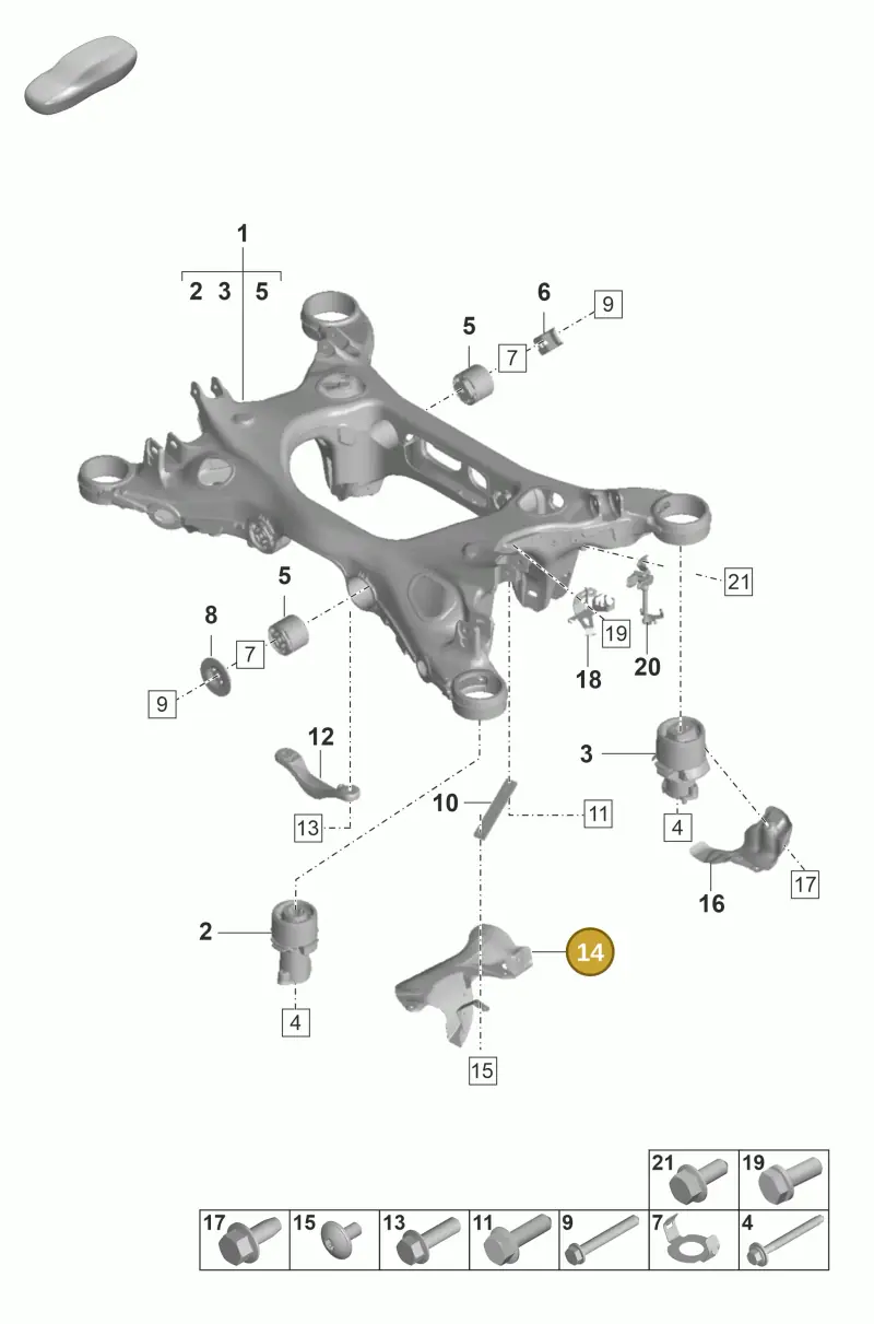 971825729E — Porsche Panamera (2020-2023) diagram p58501000, position 14