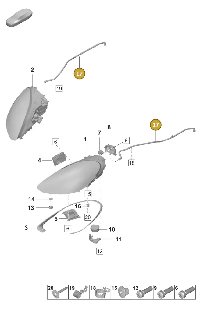 971941559A — Porsche Panamera (2020-2023) diagram p58905000, position 17