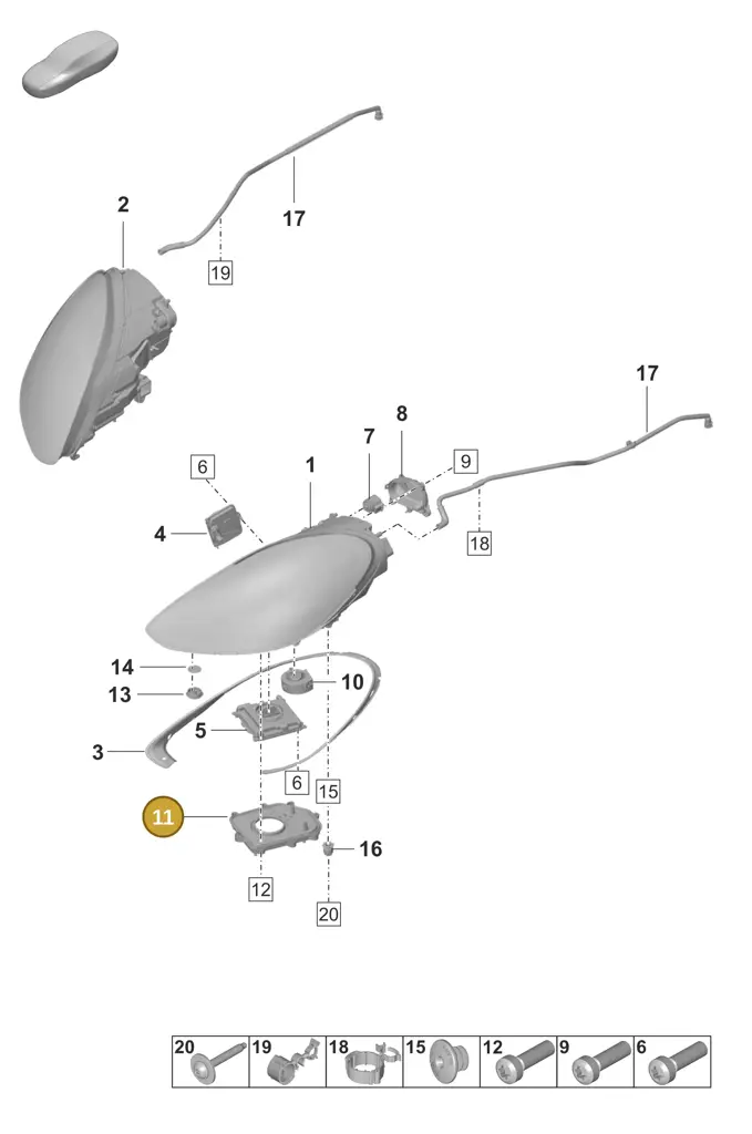 971941627 — Porsche Panamera (2020-2023) diagram p58905000, position 11