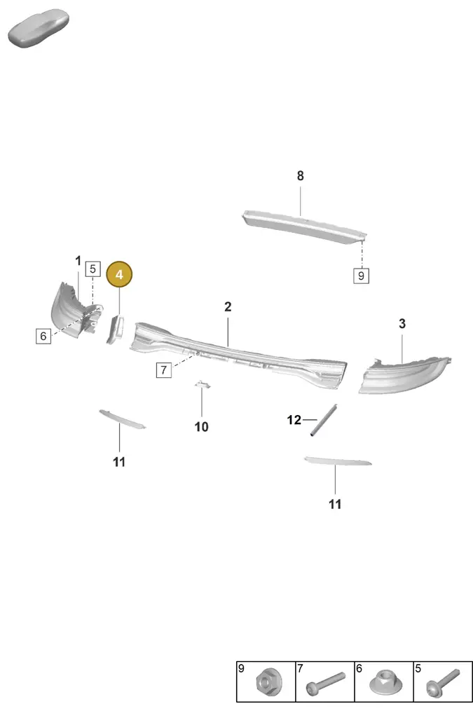 971945255AA — Porsche Panamera (2020-2023) diagram p58905000, position 4