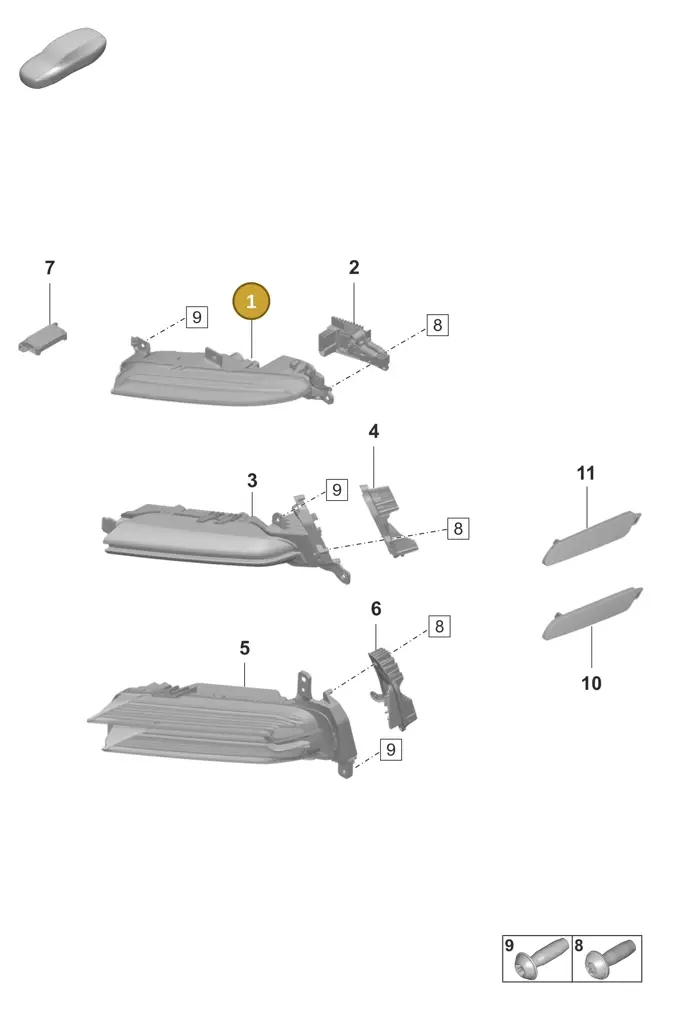 971953041BD — Porsche Panamera (2020-2023) diagram p58905000, position 1