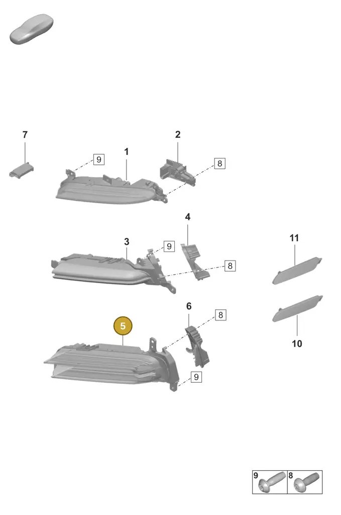 971953042BB — Porsche Panamera (2020-2023) diagram p58905000, position 5
