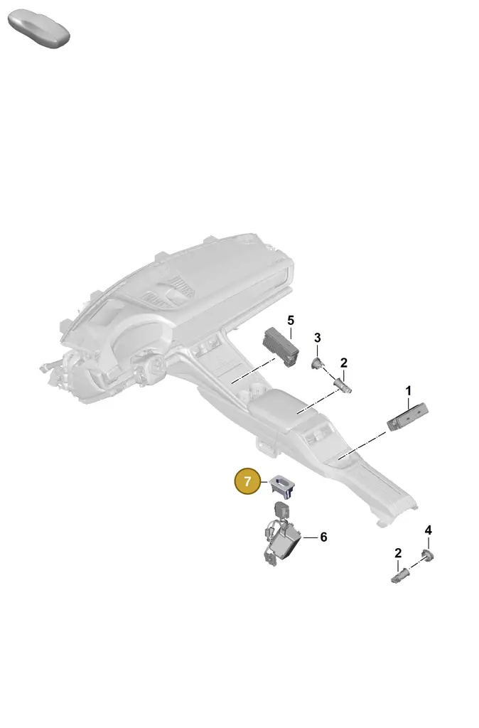 976863287A — Porsche Panamera (2023-2025) diagram p62905700, position 7