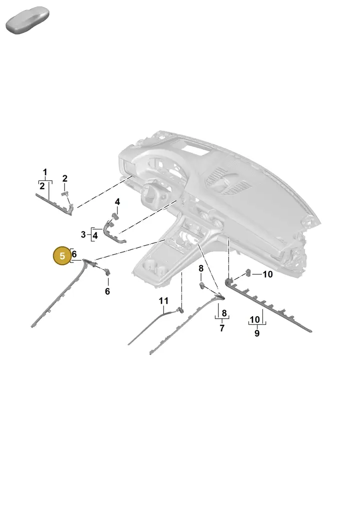 976947210B — Porsche Panamera (2023-2025) diagram p62905400, position 5