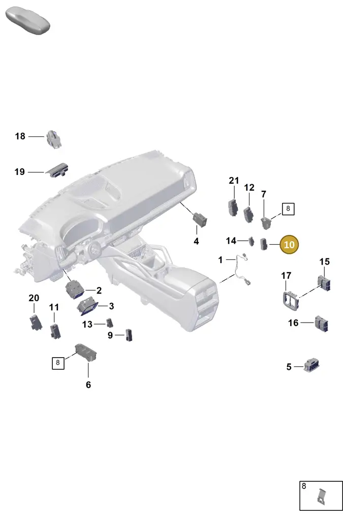 976959770A6N3 — Porsche Cayenne Coupe (2023-2023) diagram p60905400, position 10