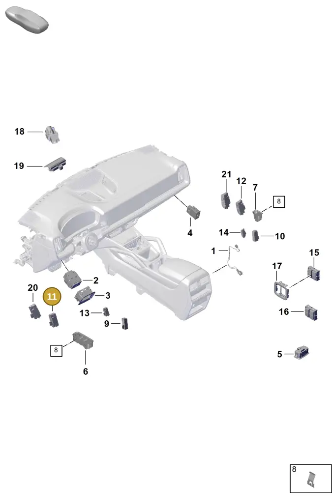 9769621256N3 — Porsche Cayenne Coupe (2023-2023) diagram p60905400, position 11