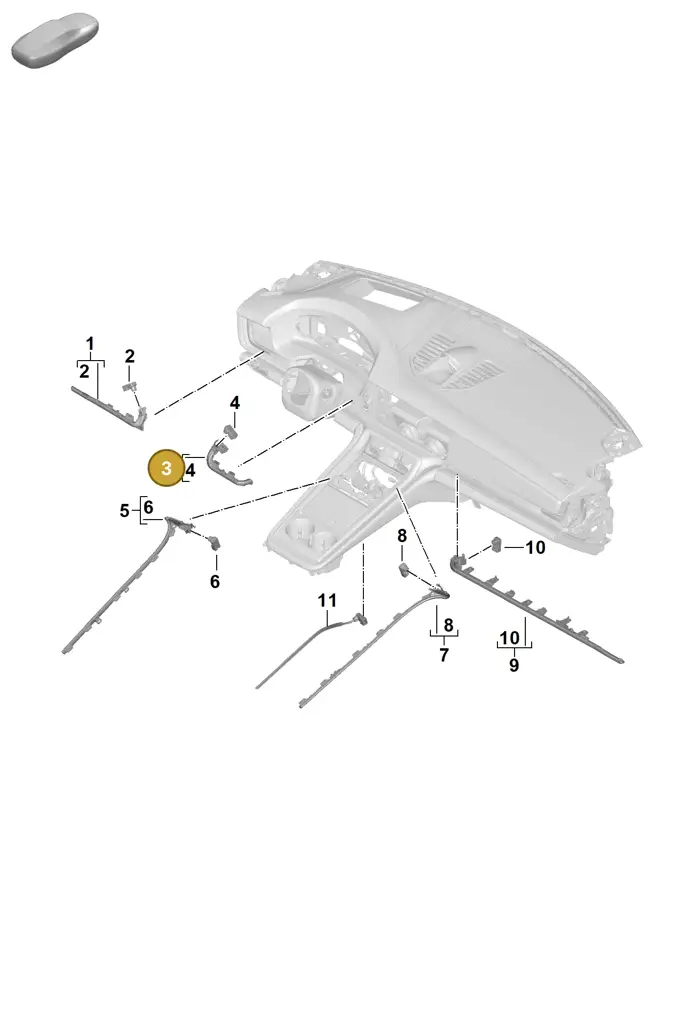 977947211B — Porsche Panamera (2023-2025) diagram p62905400, position 3