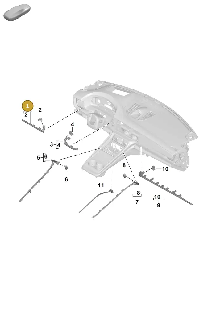 977947212B — Porsche Panamera (2023-2025) diagram p62905400, position 1
