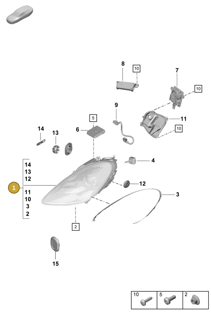 982941078G — Porsche Boxster Spyder (2019-2020) diagram p55905010, position 1